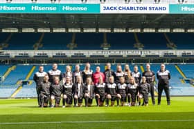 Alnwick Ladies pictured on the pitch at Elland Road.