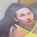 One of the images of a woman that Northumbria Police would like to trace.