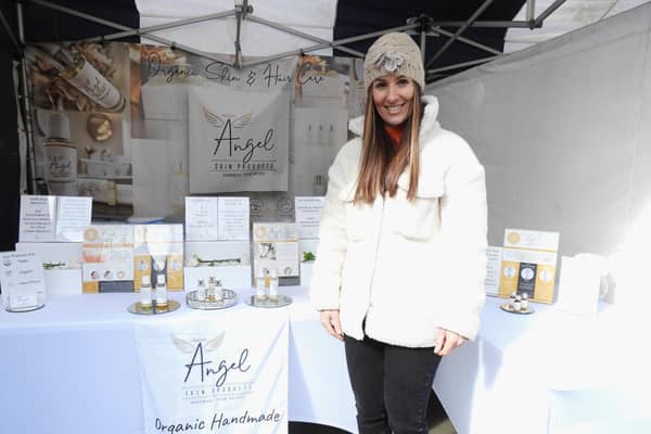 The traders at the March 2024 Makers Market in Morpeth included Angel Skin Products. Picture by Anne Hopper.