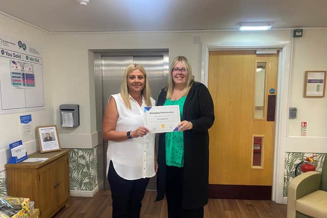 Care home manager Nicola Bell and deputy care home manager Chelsey Thompson. (Photo by Maria Mallaband Care Group)