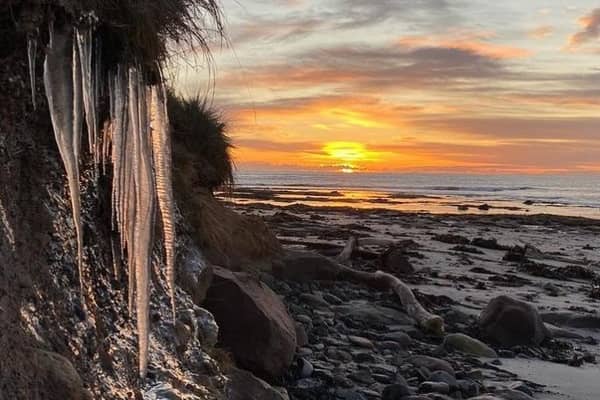 A chilly morning on the Northumberland coast. Picture: Paul Larkin.