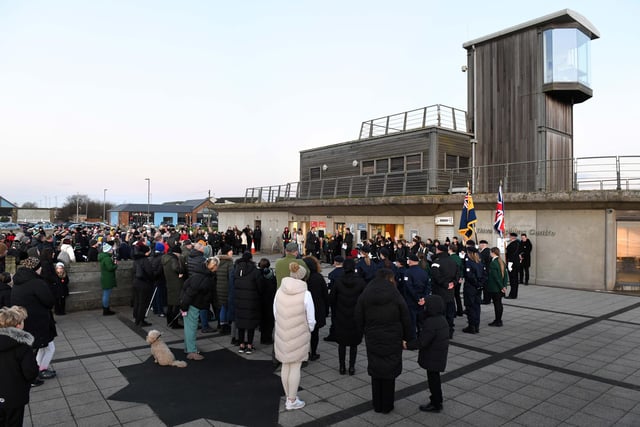 The dawn service was well attended. (Photo by Barry Pells)