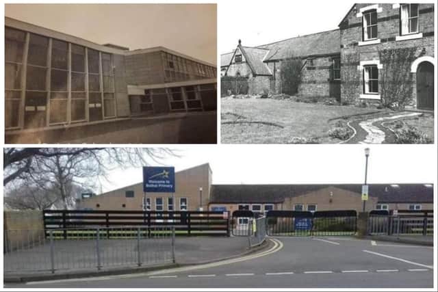 The various buildings that were home to Bothal School in the last 150 years.