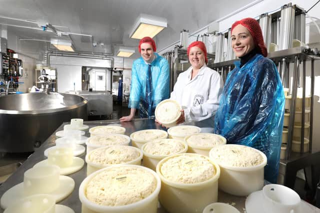 Chris Walker, RGN Support Officer (Advance Northumberland), Jackie Riley, Managing Director (Northumberland Cheese Company), Katy McIntosh, RGN Manager (Advance Northumberland).