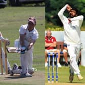Brian Thompson who hit 96 for Warenford on Saturday, and Dushan Hermantha bowling for Alnmouth & Lesbury 1sts. (Picture by Steve Miller.)
