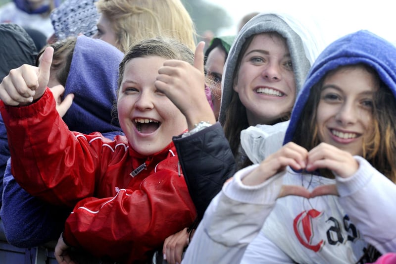 Excited fans of Jessie J at the concert in the Pastures beneath Alnwick Castle on Saturday, August 25, 2012.