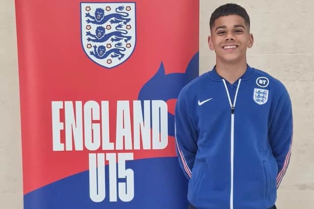 Matheos, pictured at the England U15 training camp.