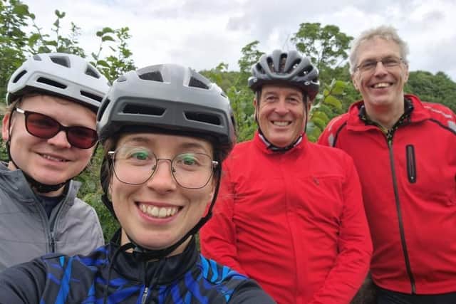 Ian Pearson with cycling friends Amelia, Kurt and Sean.