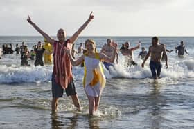 New Year's Day dip at Alnmouth 
Picture by Jane Coltman