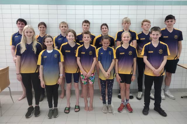 Some of the Alnwick Dolphions at the North East Short Course Championships in Sheffield.