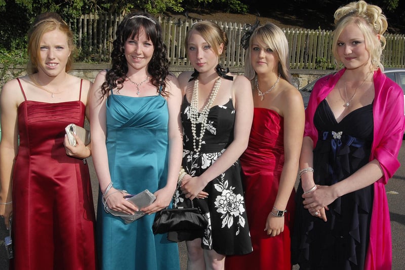Year 11 students from Duchess's High School in Alnwick ready to set off for their prom in 2009.