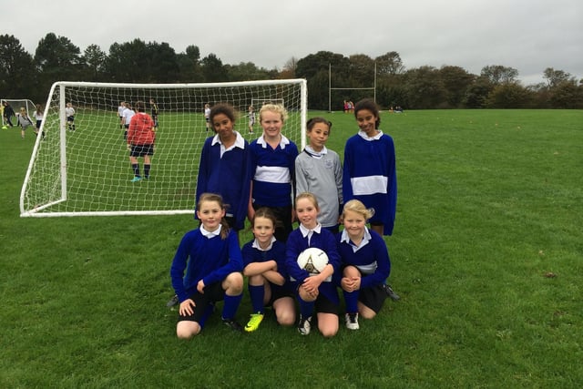 Berwick Middle School U11 girls football team in 2013.