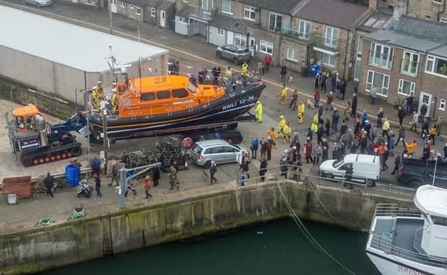 A naming ceremony for the new Seahouses Shannon class lifeboat.
