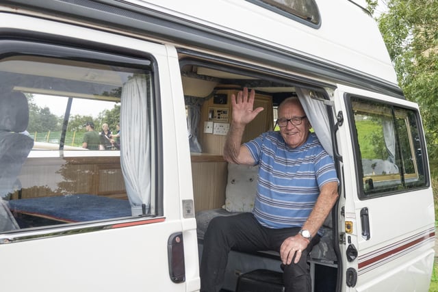 John Strong from Broomhill in his vintage campervan.
