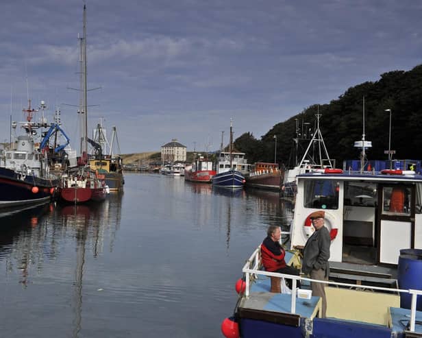 Eyemouth Harbour looking towards Gunsgreen House. Picture: Stuart Cobley