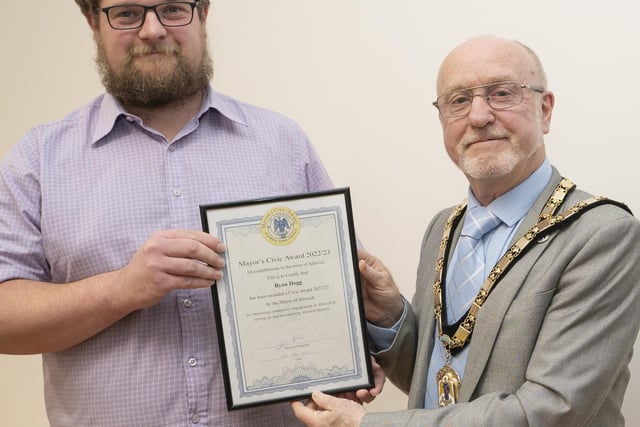 Ryan was given a Civic Award for the creation of Alnwick Matters Facebook page. In a relatively short space of time, the page has grown from a few dozen members to over 10,000 and is continuing to attract new members. Alnwick Matters is a vehicle for local people to be informed and to exchange views about the town. It has become very popular and is an outstanding example of social media can improve community engagement.