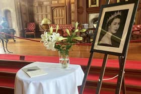 The Book of Condolence at Bamburgh Castle.