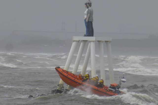 Newbiggin's current lifeboat 'Richard Wake Burdon'.