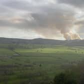 A wildfire at Simonside.