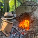 A replica Kiln at Vindolanda.