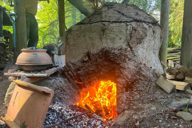 A replica Kiln at Vindolanda.