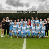 Alnwick Town Ladies line up for the match at Newcastle United Women. Picture: John V Mason.