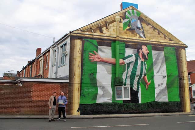 A mural of Blyth Spartans legend Robbie Dale was completed last week.