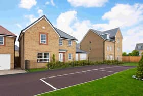 CGI representation of the four bedroom 'Radleigh' model (left) and the three story, three bedroom 'Norbury' model (right) that are now available to view as show homes.