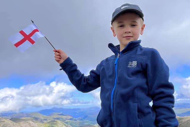 William Bettaney, 8, has completed the Three Peaks Challenge.