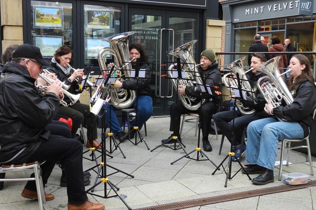 Members of the Ellington Colliery Band.