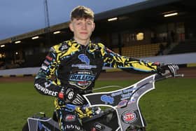 Archie Freeman broke his leg in Berwick Bullets' first fixture of the speedway season. Picture: Keith Hamblin