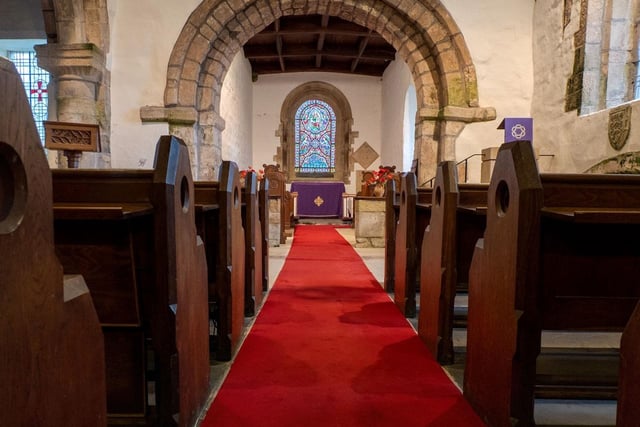 Edlingham Church's nave.
