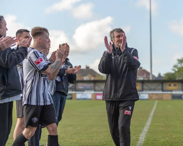 Ian Skinner was given a guard of honour on Saturday. Picture: Ian Brodie