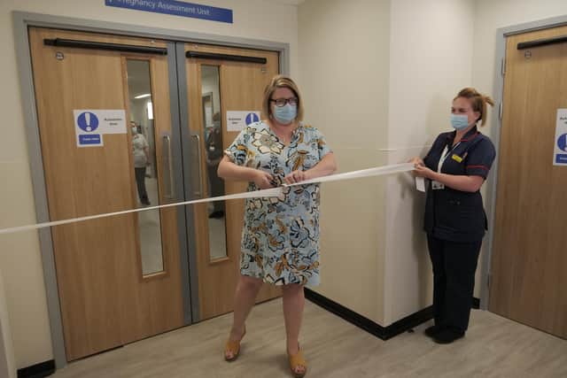 The ribbon-cutting was carried out by Rae Lowe, chairwoman of the Northumbria Maternity Voices Partnership.