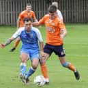 Action from the Tweedmouth rangers v Coldstream game in the East of Scotland League, which the visitors won 0-2.