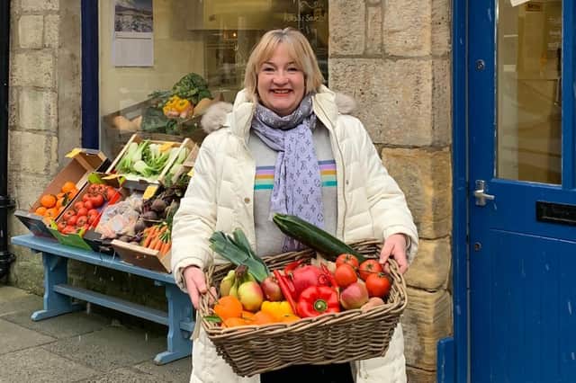 Mary Wilkins of Wilkins Fine Dining, which diversified during Covid-19 to open a fruit and veg shop in Rothbury.