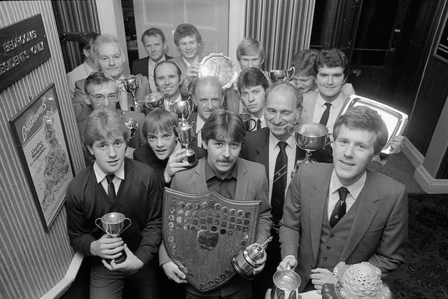 Alnwick Golf Club's annual presentation dinner at the White Swan in October 1985.