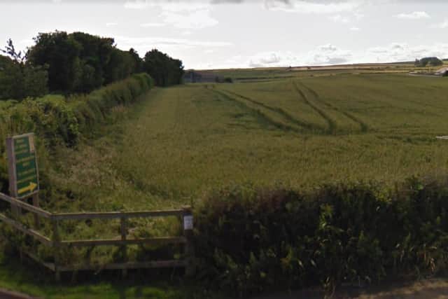 The proposed site of the new homes in Belford