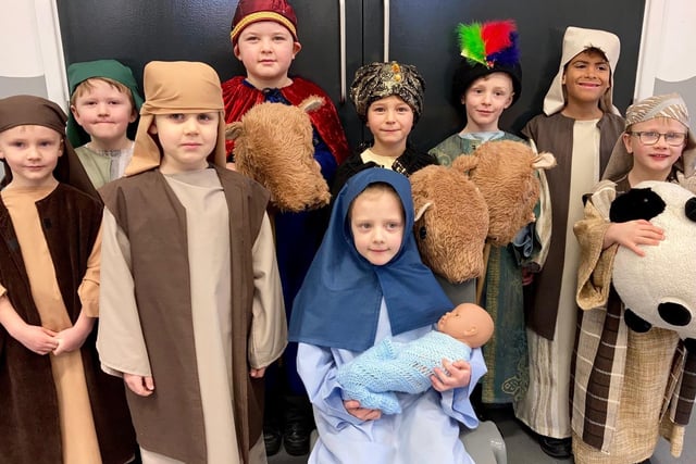 The cast of Ellingham Primary School's nativity.