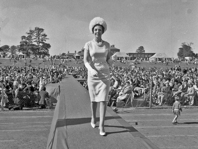 A lovely sixties outfit being showcased.