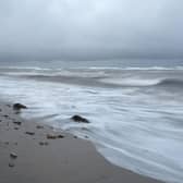Grey skies and stormy seas at Boulmer.