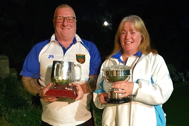 Tony Forbes and Dianne Bradshaw, club champions for the 2022 season. Picture by Margaret Shaw.