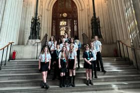 Seaton Sluice Middle School pupils at Westminster Palace. (Photo by Seaton Valley Federation)