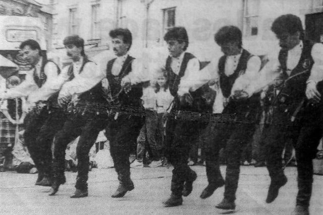 Dancers at Alnwick International Music Festival in August 1988.