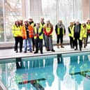 Members of Morpeth Forum, along with representatives from Northumberland County Council, Active Northumberland and Advance Northumberland, look around the new centre. Picture by Helen Smith Photography.