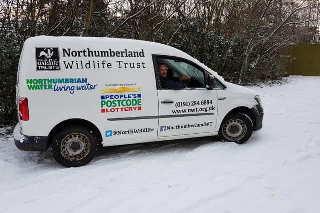 Dan Chapman, Northumberland Wildlife Trust estates officer, behind the wheel of the new VW Caddy. Picture: Lou Chapman.