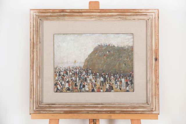Lowry's 'Beach Scene' is to go on permanent display at Berwick Museum and Art Gallery. Picture: Museums Northumberland