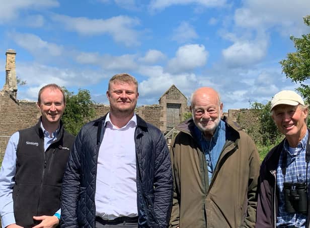 Tom Wills and Sam Watts from Sintons; Terence Howells, Embleton Parish Council; Kevin Redgrave, a member of the Quarry Working Group.