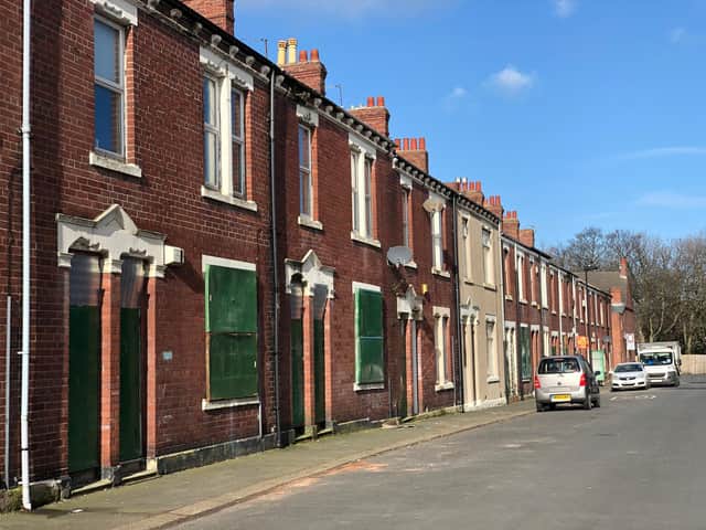 The properties in Charlotte Street, Wallsend, which have been bought by North Tyneside Council.