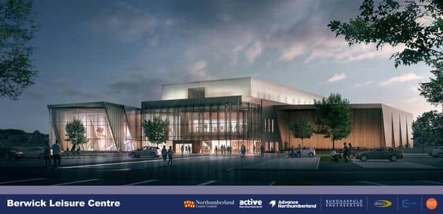 A visualisation of what the new leisure centre will look like.